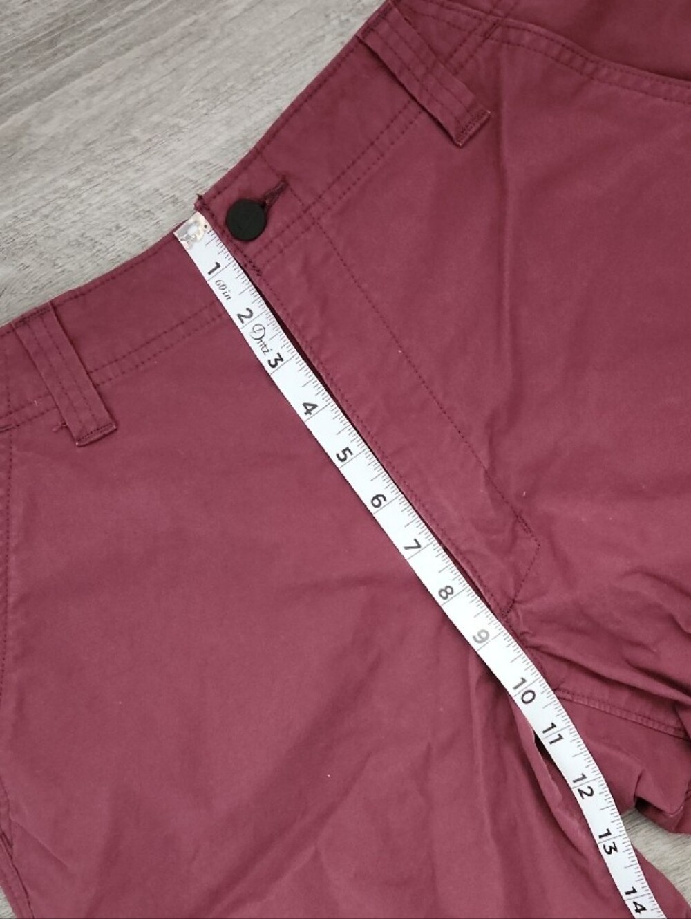 Wrangler Outdoors Flat Front Shorts 4 Pocket D-Ring Maroon Mens Size 34 - Picture 13 of 15